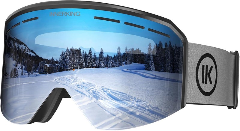 Innerking Ski/Snowboard Goggles OTG for Men Women & Youth - Over Glasses Snow Sports Goggles Anti Fog 100% UV400 Protection - Image 1